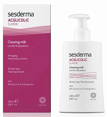 Очищающее молочко для лица Acglicolic Classic, 200 мл
