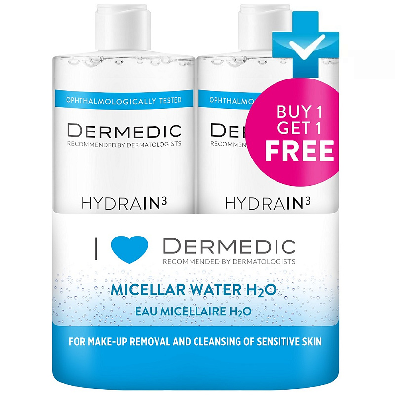 Мицеллярная вода H2O Hydrain3 Hialuro, 2 шт х 500 мл