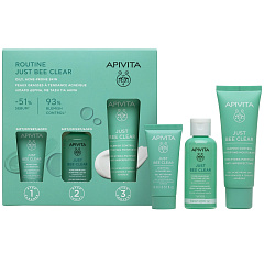 Набор для лица Just Bee Clear: гель 15 мл + лосьон 50 мл + уход 40 мл