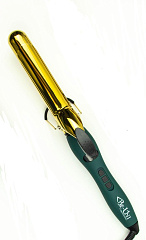 Плойка для завивки волос с золотым зеркальным титановым покрытием, диаметр 32 мм