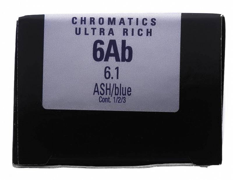 картинка 6AB Краска для волос Chromatics Ultra Rich Пепельно-голубой 60 мл