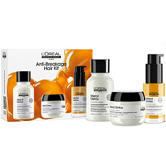 Набор мини форматов Metal Detox для восстановления окрашенных волос: шампунь 100 мл + маска 75 мл + масло 30 мл